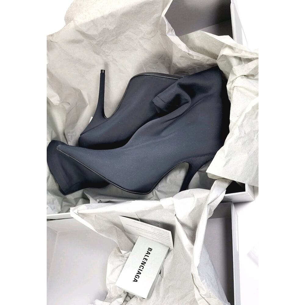 RRP$1295 BALENCIAGA Knife Ankle Boots US9 UK6 EU39 Black Spike Heel. - Picture 2 of 10